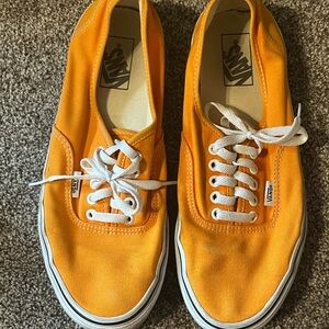 Vans Bold Orange Sneakers with White Accents